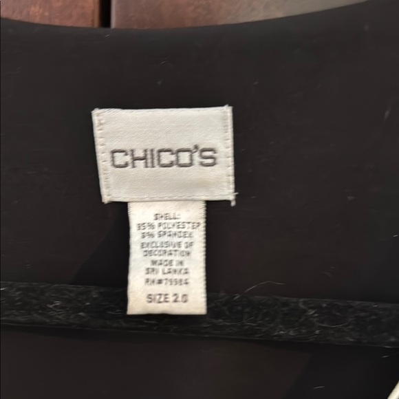 Chico's Black Long Sleeve Dress - Picture 2 of 6